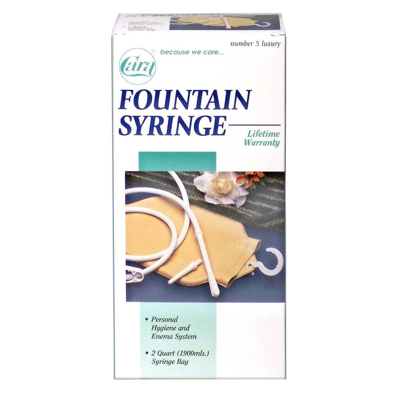 Luxury Fountain Syringe Number 5 For Personal Hygiene By Cara, 2 Quart